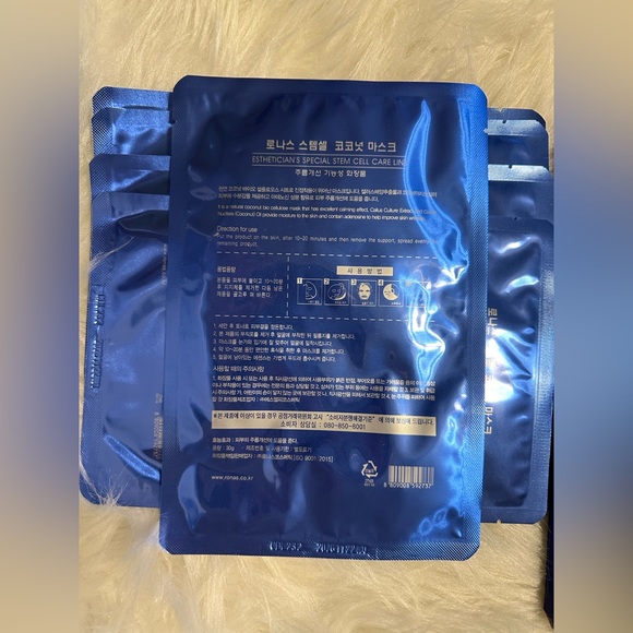 RONAS Stem Cell Wrinkle+Coconut+Mask 30g x 5sheets Esthetician Special K-beauty - Picture 5 of 10